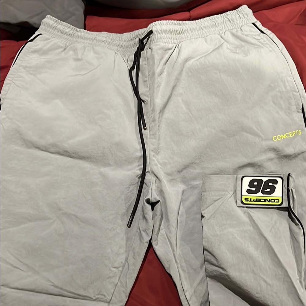 Concepts Light Gray Track Pants